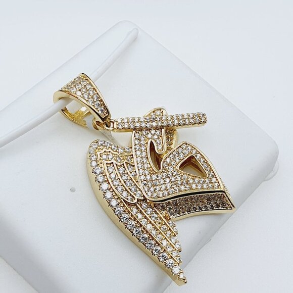 - 14K Gold Plated Cubic Zircon Pendant, INUS1BR235 - Picture 6 of 9